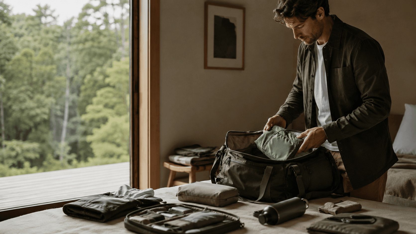 Calm carry essentials ready for daily movement and travel.
